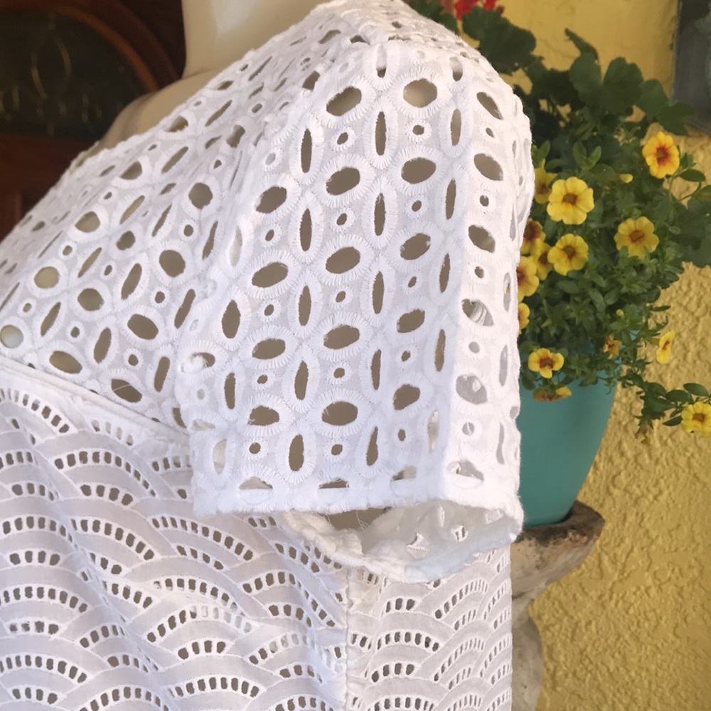 Banana Republic poppy white lace blouse - Picture 6 of 8